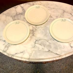 3 plates says ENJOY